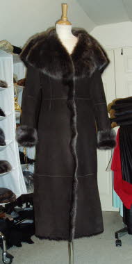 Brown Brisa Calf Length Coat