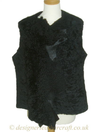 Curly Shortwool Sheepskin Gilet Reversed