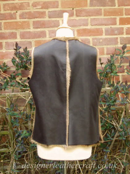 Goatskin Gilet D - Brown Nappalan