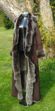 Long Brown Brisa Shearling Coat