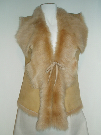 Luxurious Honey Suede Finish Toscana Gilet