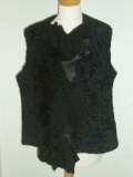 Reversed to Shiny Curly Black Wool