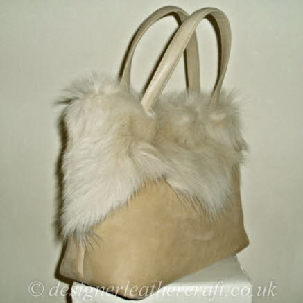 Toscana Sheepskin Handbag in Shades of Beige