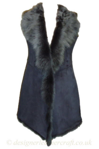 Waterfall Design Long Toscana Shearling Gilet Wrapped